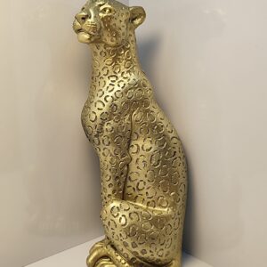 Regal Panthera – Golden Leopard Figurine