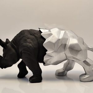 Leafy Luxe “Ebon Veil & Argent Facet” Rhino