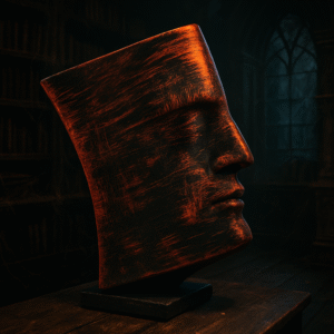 LEAFYLUXE Eclipse of Thought – Abstract Face Sculpture | Designer Home Decor